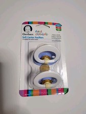 1 Pack X 2 Gerber First Essentials Soft-Center Pacifier 0-6 Blue Discontinued