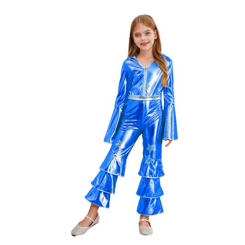 Kids Girls Jumpsuit Performance Costume Leotard Bodysuit Smooth Playsuit Dance - Picture 18 of 55
