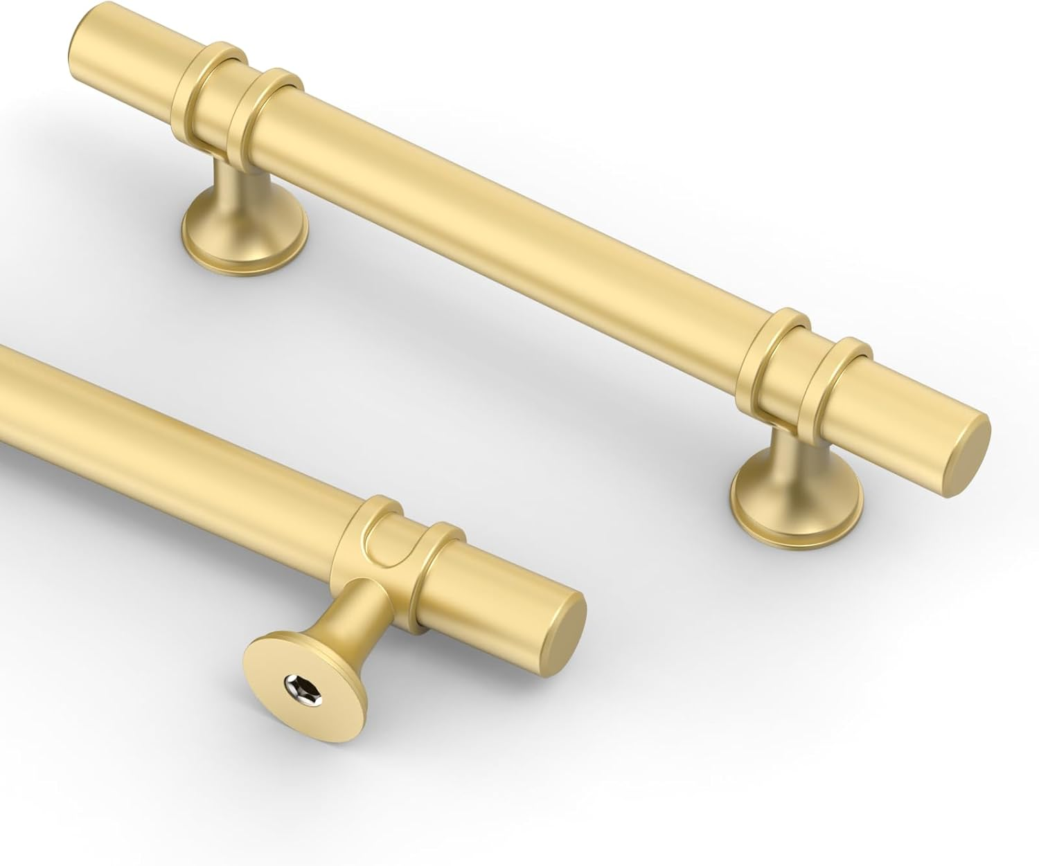 10 Pack 3.75 Inch(96Mm) Brushed Gold Kitchen Cabinet Handles, Cabinet Pulls Kitc
