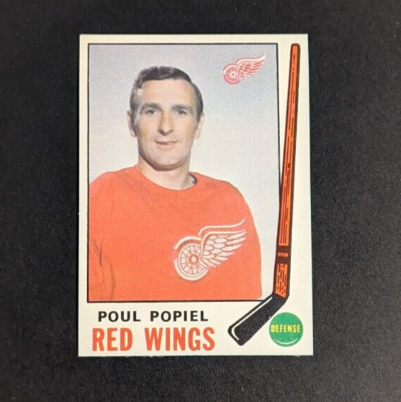 1969-70 O-Pee-Chee Hockey #158 Poul Popiel Vintage Card Detroit Red Wings