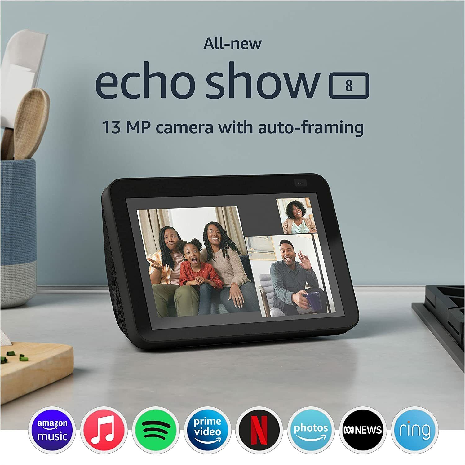 2021 Amazon Echo Show 8 2nd Gen HD Smart Display Alexa 13 MP Camera Charcoal