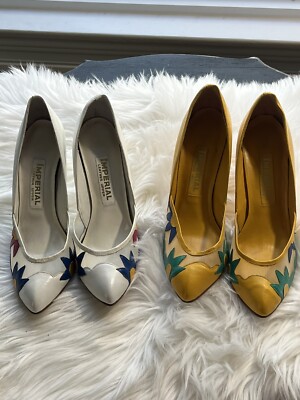 Vintage Imperial Pump Lot, Size 8, Made In Spain. 2 Pair.