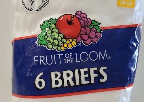 Fruit of the Loom White Briefs Mens 3XL 6 Pairs Underwear Vintage 2001 NOS ⬇️(B) - Picture 13 of 16