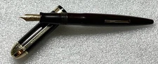 Restored 1940's Dubonnet Red Skyline with a Rare Gold-Filled derby fountain pen