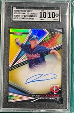 2022 Topps Bowmans Best Danny De Andrade Gold Refractor Auto. /50! SGC 10!🔥🔥🔥