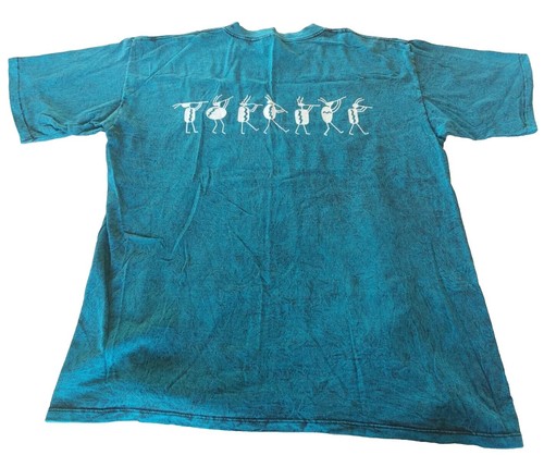 Camisa Kokopeli Desfile Años 90 Puntada Única De Colección Nativo Americano Azteca - Imagen 2 de 8