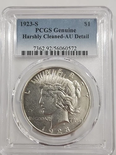 1923-S Silver Peace Dollar PCGS AU Detail