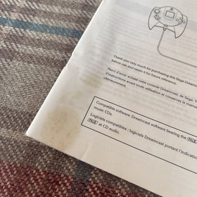 Sega Dreamcast Console Manual - PAL English French Booklet a bit tatty