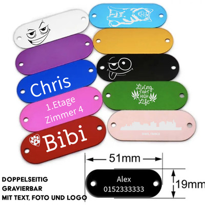 Personalisierter Schlüsselanhänger Marker L - Gravur   Name | Symbole | Geschenk