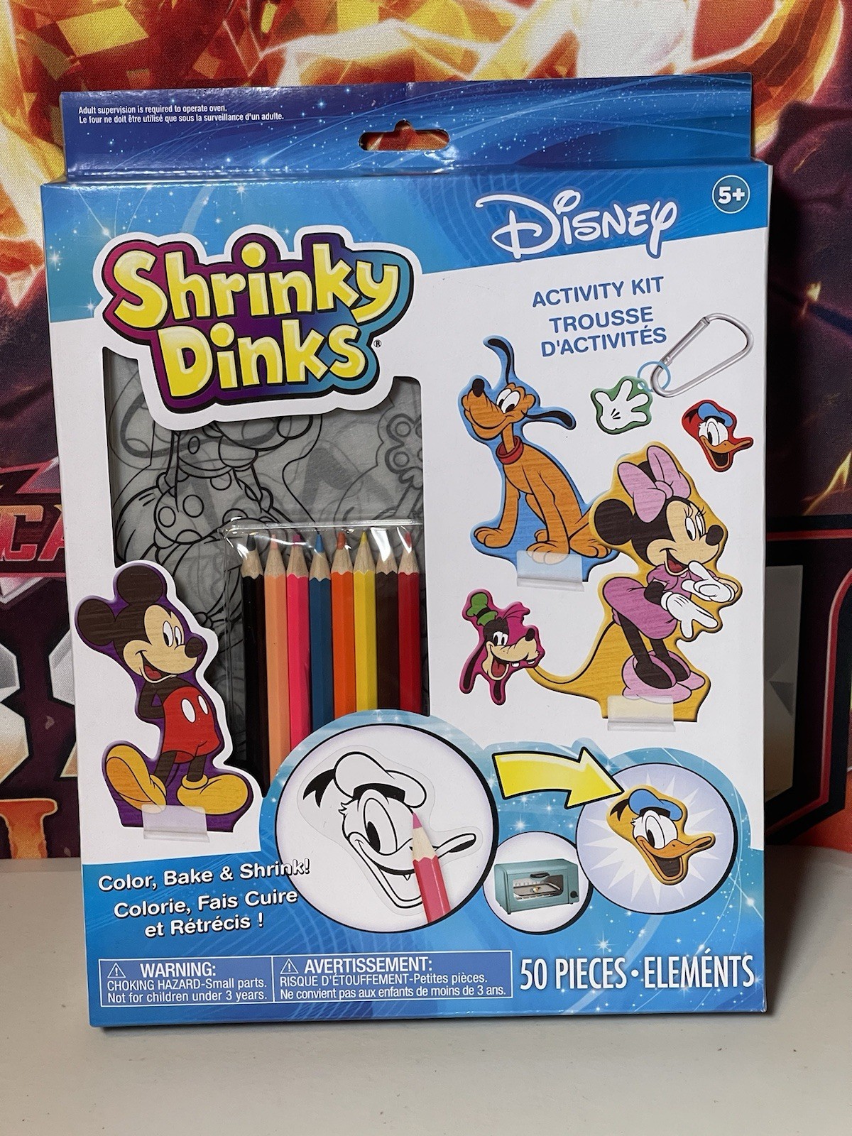 Shrinky Dinks Disney Classics Kit 50 Pieces 15 Pre-Printed Sheets Goofy Mickey