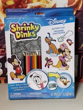 Shrinky Dinks Disney Classics Kit 50 Pieces 15 Pre-Printed Sheets Goofy Mickey
