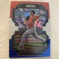 2022 Panini Prizm - Justin Verlander #16 Red White & Blue Prizm Astros Tigers