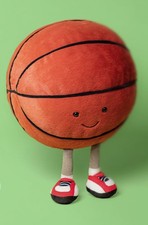 Jellycat Fun Sports Basketball Plush Doll Toy Ball Doll Soothing Gift AUTHENTIC 