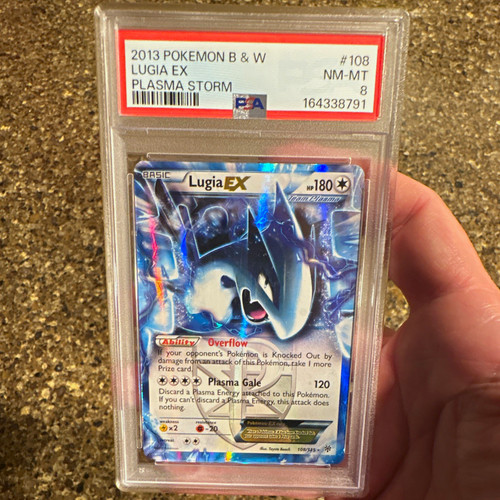Pokémon Lugia EX Team Plasma Storm Holo English 2013 PSA 8 108/135