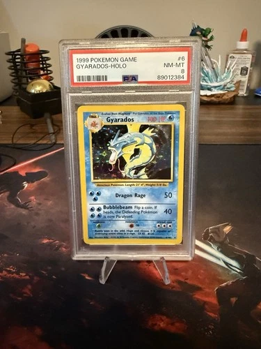 Pokémon Gyarados TCG Base Set Holo Rare Card 6/102 Psa 8