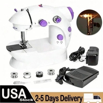 Mini Desktop Electric Sewing Machine，Portable 2 Speed Held Household Tailor Tool