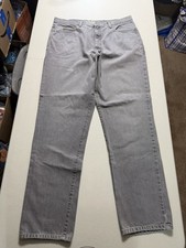 Vtg Guess Jeans Men 40x34 Grey Straight Leg Baggy Streetwear Cotton Made In USA