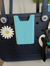 Bogg Bag Silicone Phone Holder  Universal Fit Secure Strap Tiff Blue CP Insert