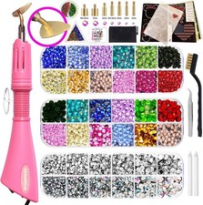 esseelove Bedazzler Kit with Rhinestones, Hotfix Applicator, DIY Hot Fix Pink