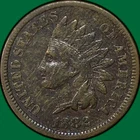 1882 Indian Head Cent Fine F Coin #38586