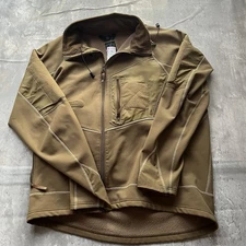 Beyond Clothing Softshell Military Jacket Coyote Brown Size XXL Packable Hood