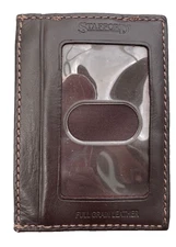 Stafford Brown Full Grain Leather Front Pocket Wallet