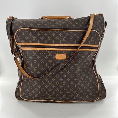 Authentic Vtg Louis Vuitton LV Garment Cover Monogram Coat Canvas Strap Pockets