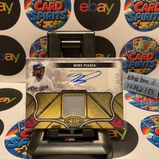 2025 Topps Tier One Mike Piazza 03/25 Los Angeles Dodgers Jersey Auto Card