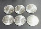 6 - 1 Troy Oz. Silver Rounds Buffalo - Design .999 Fine Silver - Total of 6