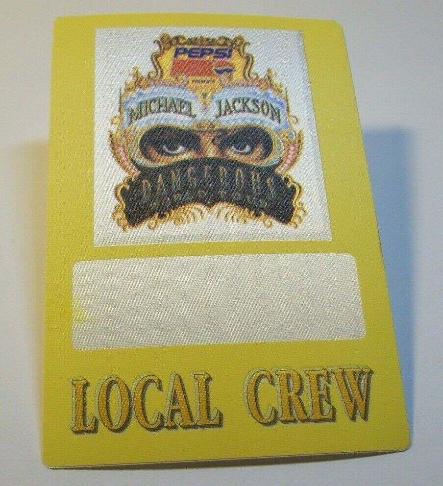 Michael Jackson Dangerous Backstage Pass Original King Of Pop