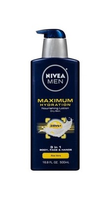 Nivea Men Maximum Hydration 3 In 1 Lotion 16.9 Fl Oz Aloe Vera Moisturizer