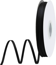 Black Grosgrain Ribbon 1/8 Inch x 100 Yards Double Inch; 100 Yards,