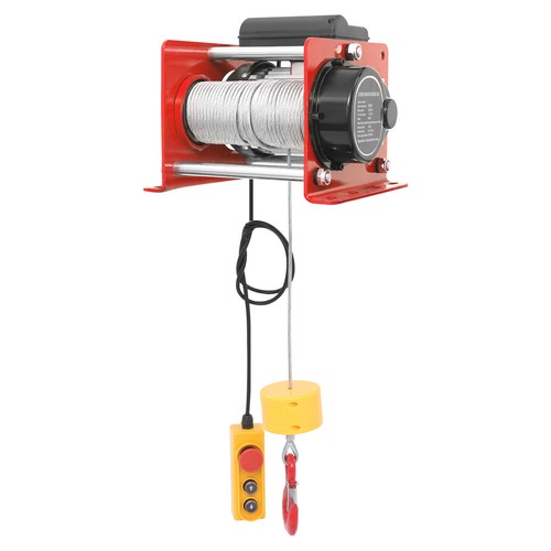 Paranco Elettrico con Cavo Filo Lungo in Acciaio 10,43x10,63x9,84 in 881LBS 110V Rosso - Foto 9 di 21