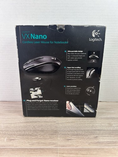 Neu Logitech VX Nano USB Kabellose Laser Maus für Reise Laptop/Notebooks - Bild 2 von 4
