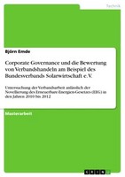 Corporate Governance Und Die Bewertung Von Verbandshandeln Am Beispiel Des Bunde