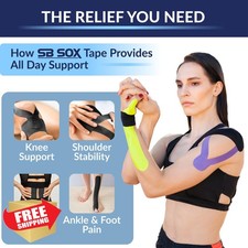 SB SOX Cotton Kinesiology Tape 16ft Latex Free Athletic Muscle Joint 4.10 per gallon