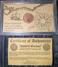 Admiral Gardner Shipwreck Coin British India 10 Cash dated 1808
