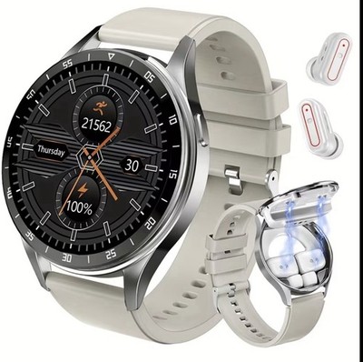 Smart Watch Compatible for IOS/Android with Built-in Headphones, Wireless 5.0