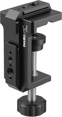 C Clamp Desk Camera Mount, Aluminum Table C-Clamp with 1/4'' 3/8'' Thread, Desktop
