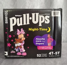 Pull-Ups Girls' Night-Time Training Pants Mini Mouse , 4T-5T (38-50 lbs) 52 Ct