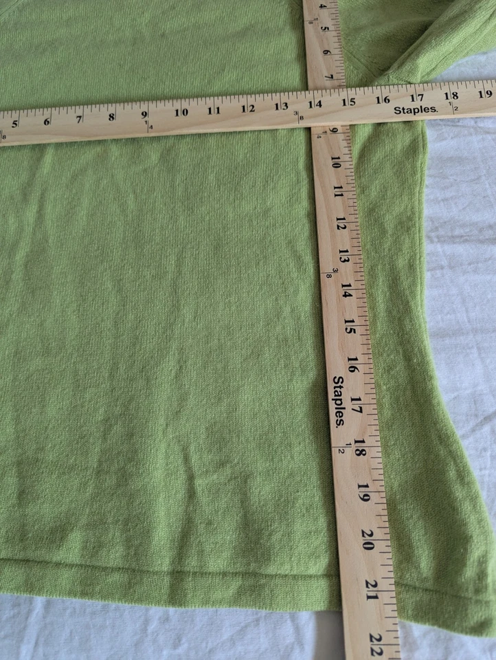 Suéter Talbots Verde Pastel 100% Cachemira Manga Larga Para Mujer Talla L Silencioso Lujo Foto 4 de 4
