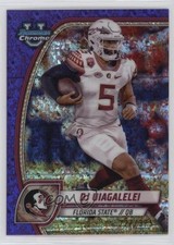 2024 Bowman U Chrome Purple Mini-Diamond Refractor /375 DJ Uiagalelei #48 12u8