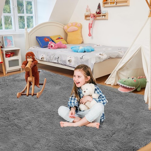Ultra Soft Rug for Living Room, 6X9 Fluffy Shag Area Rug for Bedroom, Modern ... - Picture 4 of 9