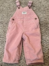 Oshkosh B'Gosh Pink Corduroy Overalls Lined Girls 6 Months