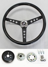 1964-1966 Buick Skylark Gran Sport Riviera Black On Black Steering Wheel 15