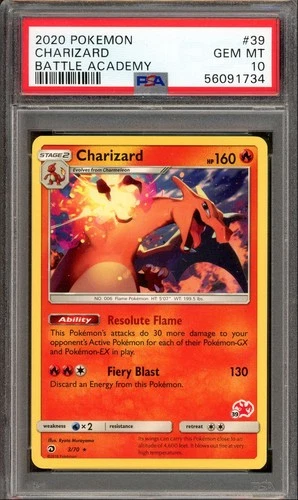 2020 Pokemon Battle Academy Charizard PSA 10 #39