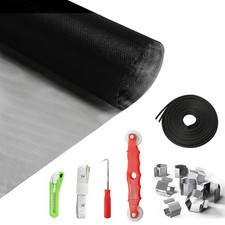 Window Screen Repair Kit 48"x118" - Includes Full Tools Set Window Screens fo...
