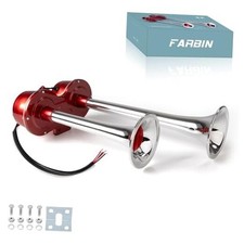 Car Horns 12V Loud Train Horn for Car Electric Truck Horn Dual Horns Chrome