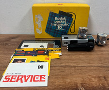 Kodak Pocket Vintage Instamatic 10 Camera Outfit In Original Box TESTED WORKS