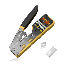  RJ45 Pass Through Crimping Tool for Cat6 Cat5e Ethernet Connectors 